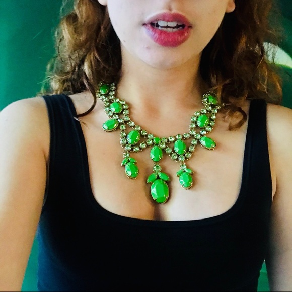 Valentino Garavani Jewelry - Valentino Garavani Green Jewel Statement Necklace